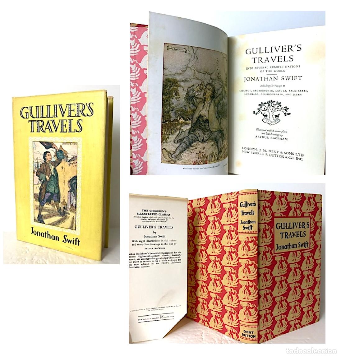 Libros de segunda mano: Swift : Gulliver&acute;s Travels (8 l&aacute;m en color de Arthur Rackham