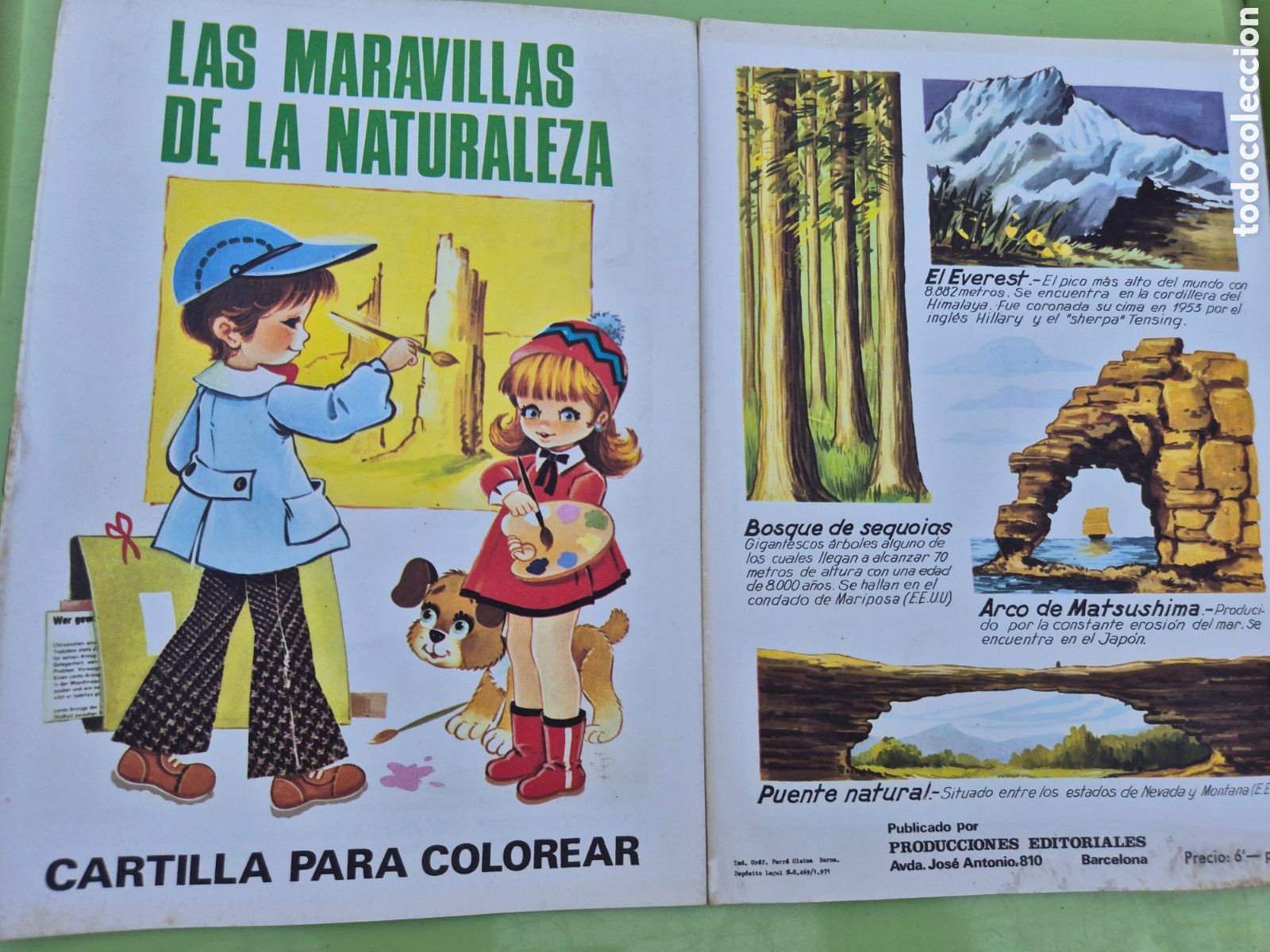 Livres d'occasion: LAS MARAVILLAS DE LA NATURALEZA CARTILLA PARA COLOREAR A&Ntilde;O 1971