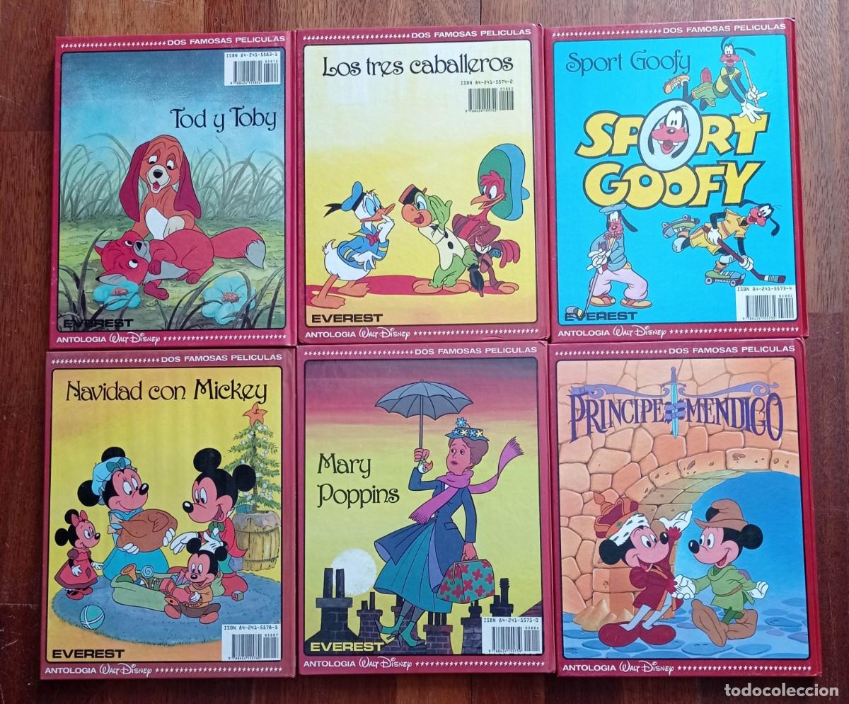 Libros de segunda mano: LOTE 12 LIBROS DOS FAMOSAS PELICULAS ANTOLOGIA WALT DISNEY EVEREST
