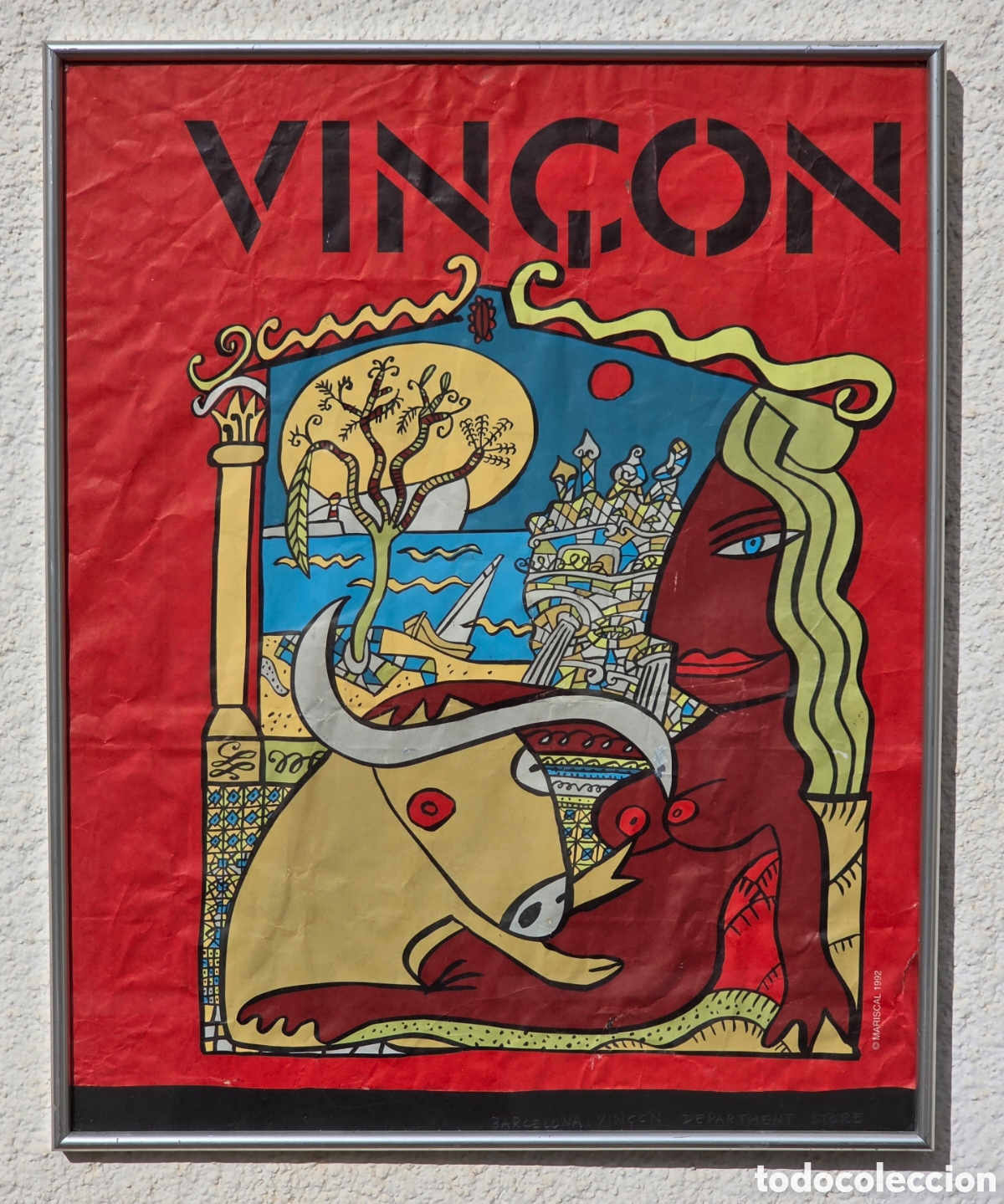 Libros de segunda mano: Bolsa de Papel Vin&ccedil;on Enmarcada - Dibujo Mariscal 1992 - Dise&ntilde;o Decoraci&oacute;n BCN Libertad Expresi&oacute;n