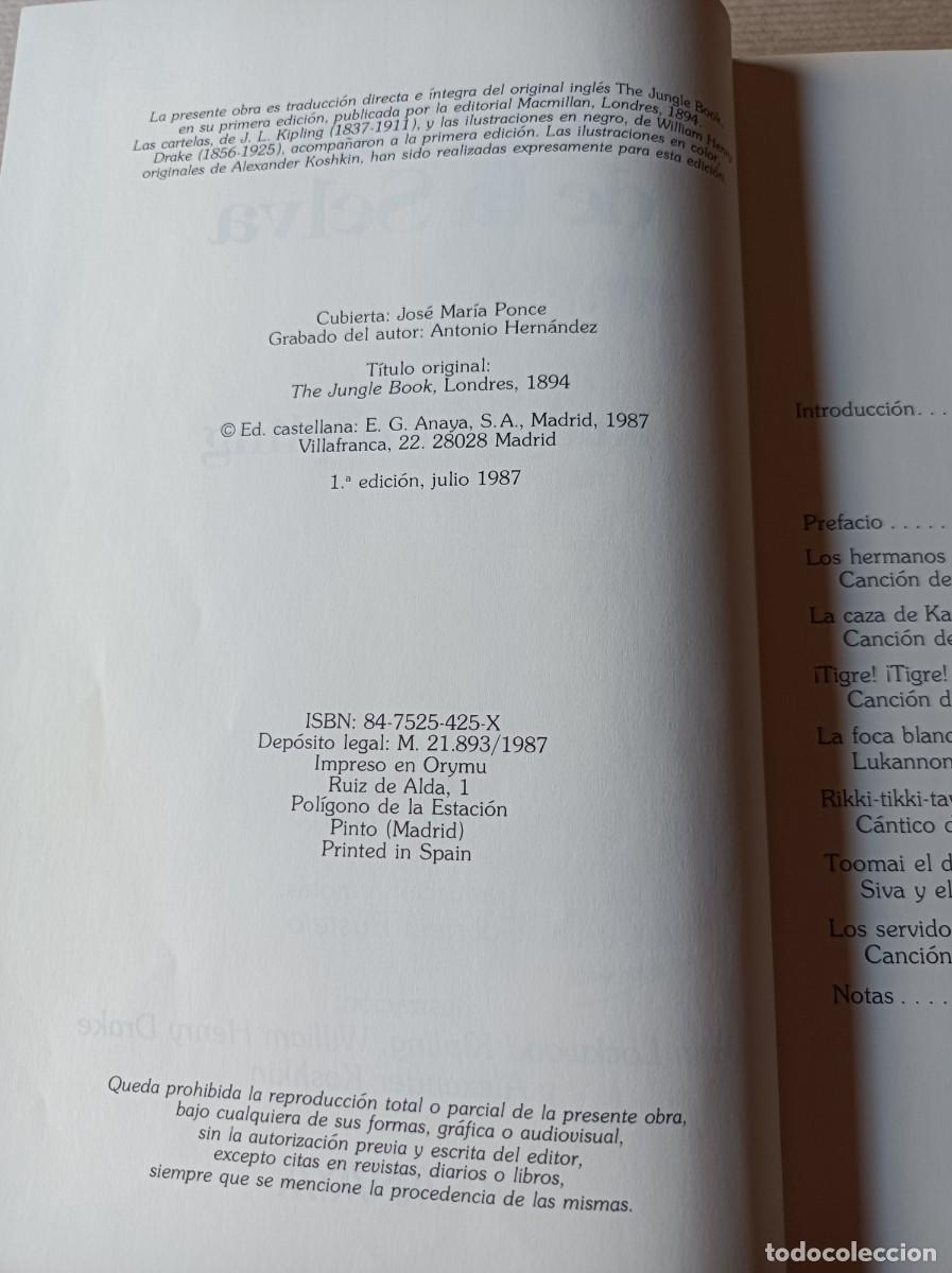 Libros de segunda mano: EL LIBRO DE LA SELVA COLECCI&Oacute;N TUS LIBROS EDICIONES ANAYA - Foto 14