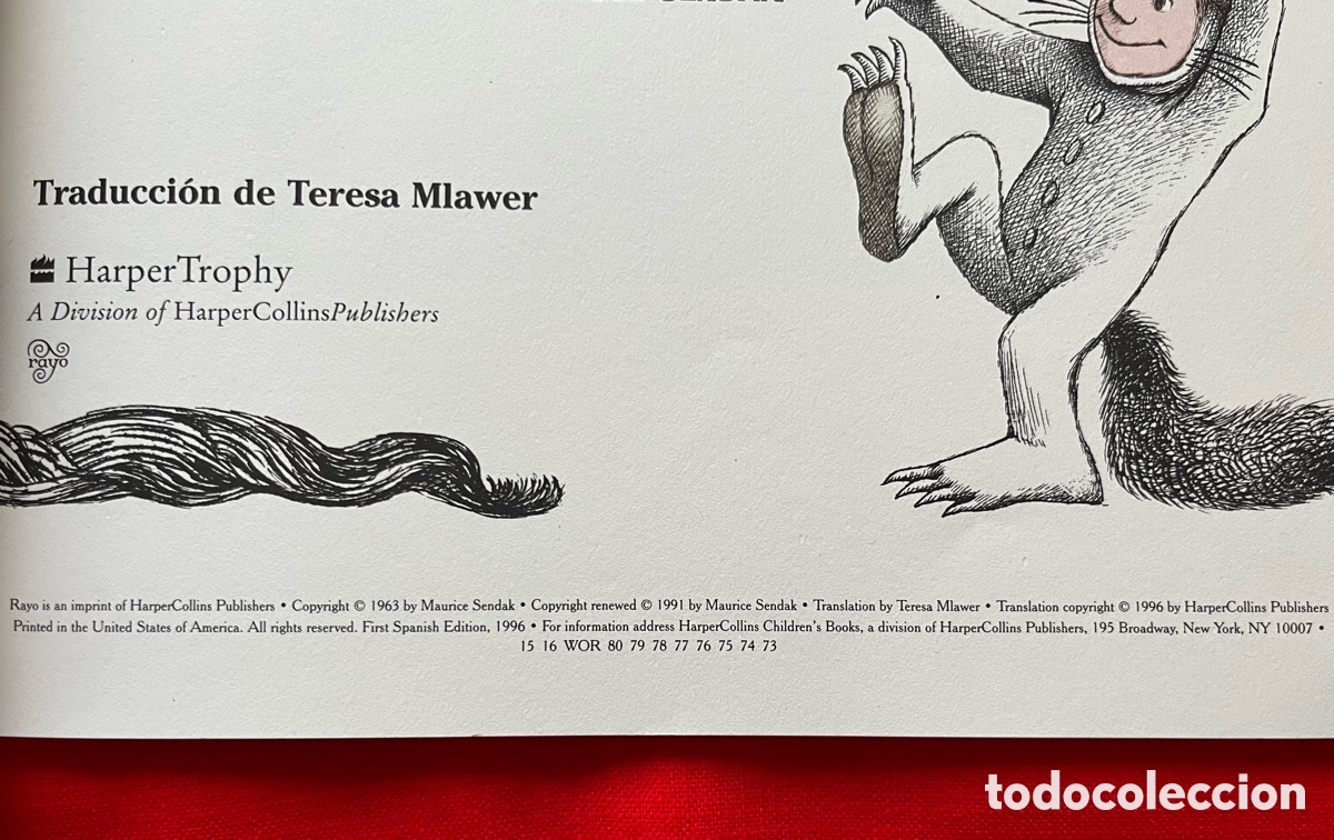 Libros de segunda mano: Libro Donde viven los monstruos - Maurice Sendak - Foto 6