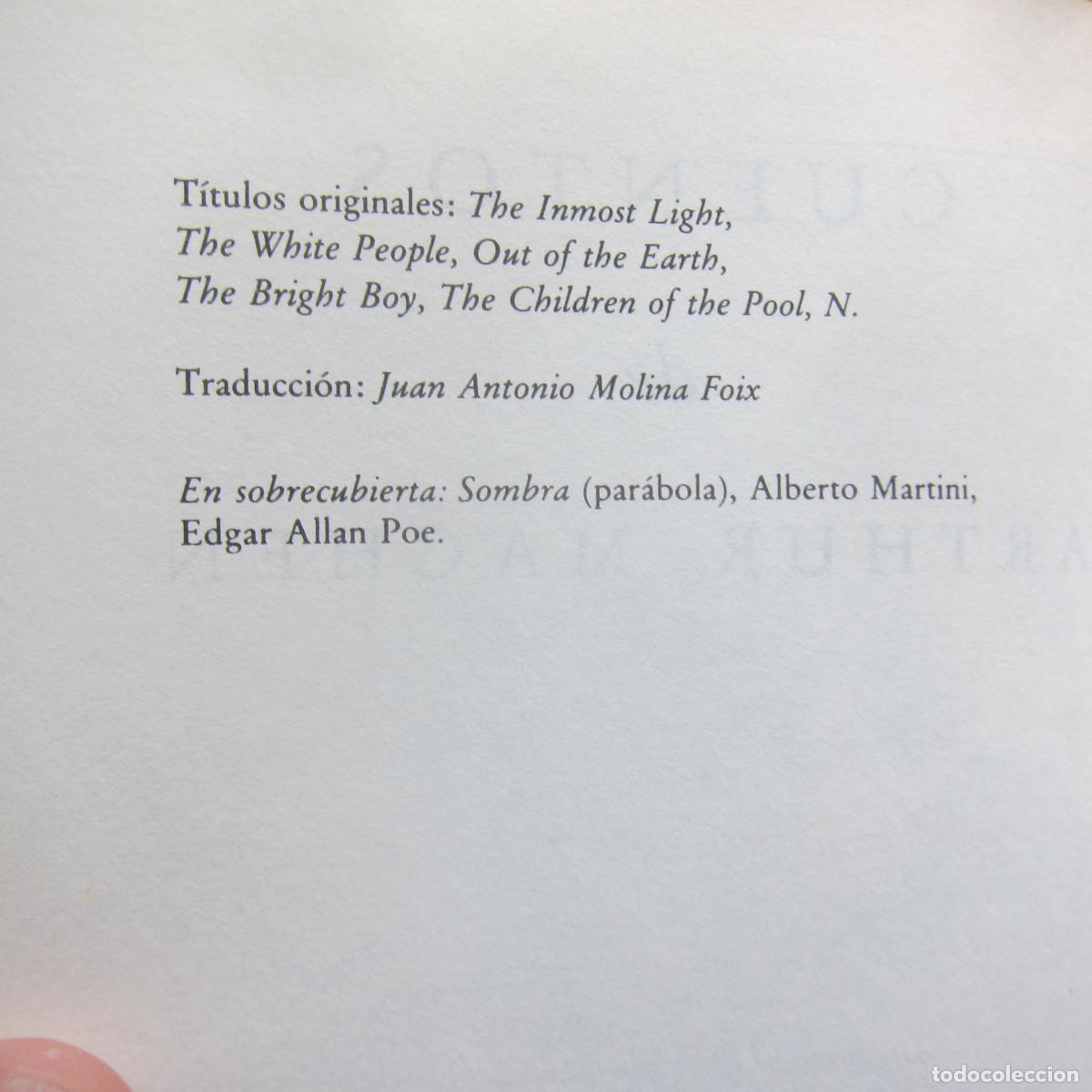 Libros de segunda mano: CUENTOS ARTHUR MACHEN (SIRUELA) CUENTOS - Foto 9