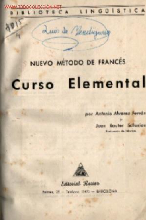 Libros de segunda mano: NUEVO METODO DE FRANCES .. curso elemental .. 1945 - Foto 1