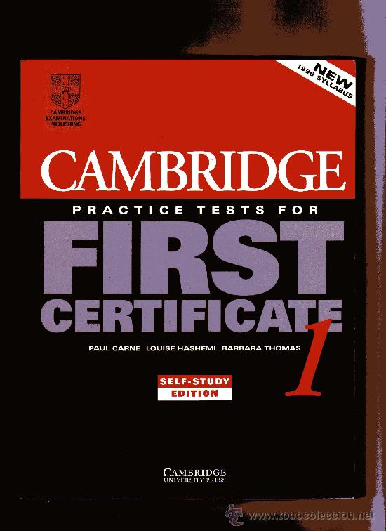 Libros de segunda mano: CAMBRIDGE PRACTICE TESTS FOR FIRST CERTIFICATE (Self-Study Edition, 1996) - Foto 1