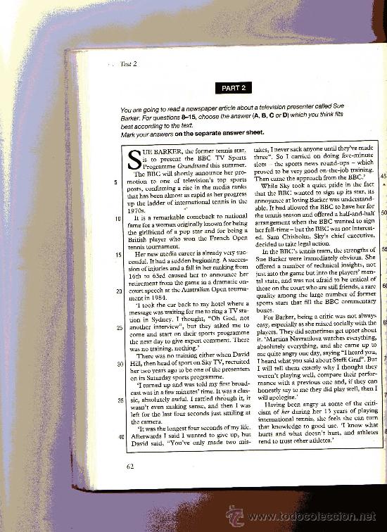 Libros de segunda mano: CAMBRIDGE PRACTICE TESTS FOR FIRST CERTIFICATE (Self-Study Edition, 1996) - Foto 4