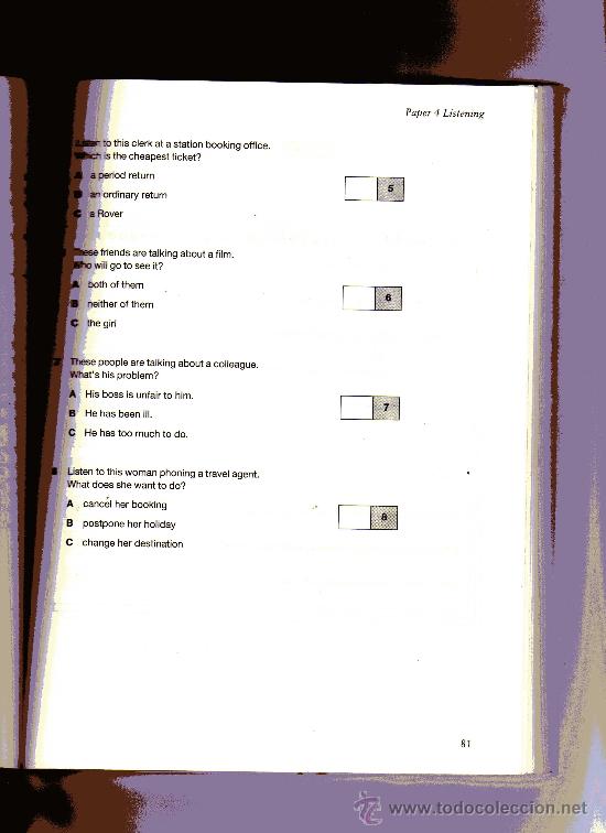 Libros de segunda mano: CAMBRIDGE PRACTICE TESTS FOR FIRST CERTIFICATE (Self-Study Edition, 1996) - Foto 5