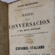 Libros de segunda mano: L-1137 ANTIGUO MANUAL DE CONVERSACIÓN ESPAÑOL-ITALIANO. GARNIER HNOS., PARIS. Lote 51576421