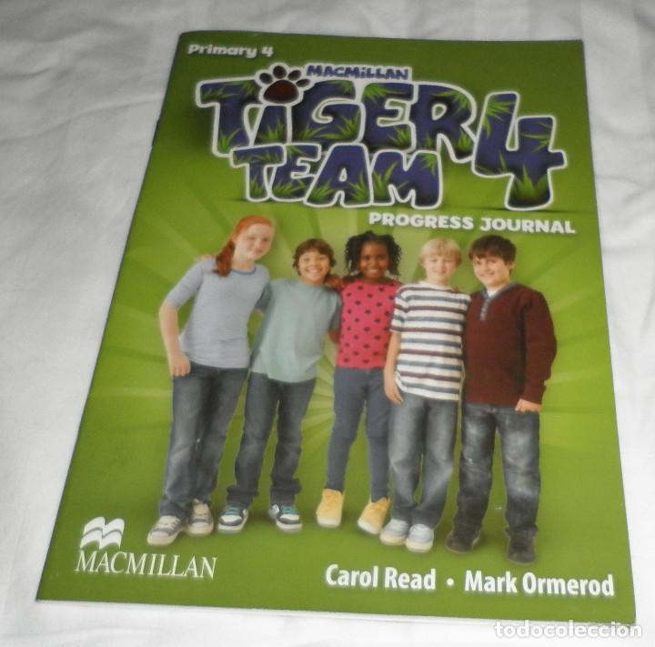 Libros de segunda mano: Tiger 4 team  progress journal  Macmillan  primary 4 - Foto 1