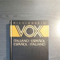Libros de segunda mano: DICCIONARIO VOX ZANICHELLI ITALIANO-ESPAÑOL, ESPAÑOL-ITALIANO - 