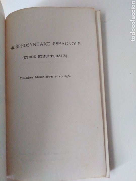Libros de segunda mano: Introduction &agrave; l&eacute;tude de la morphosyntaxe espagnole / Bernard Pottier - Foto 2