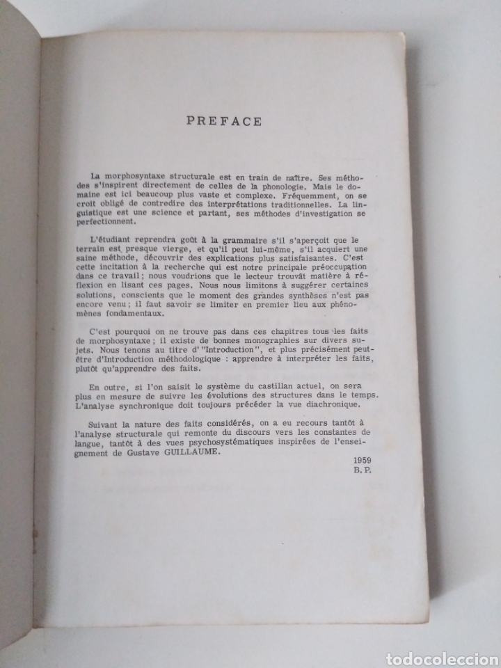 Libros de segunda mano: Introduction &agrave; l&eacute;tude de la morphosyntaxe espagnole / Bernard Pottier - Foto 3