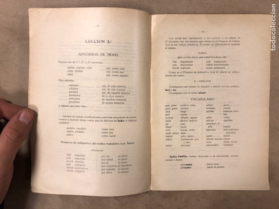 Libros de segunda mano: MÉTODO GRADUAL PARA APRENDER EL EUZKERA (SEGUNDO GRADO). EUZKELTZALE-BAZKUNA. 1919 - Foto 4 - 182638291