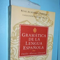 Livres d'occasion: GRAMÁTICA DE LA LENGUA ESPAÑOLA. ALARCOS LLORACH, EMILIO. COL. NEBRIJA Y BELLO. ED. ESPASA CALPE. Lote 184074726