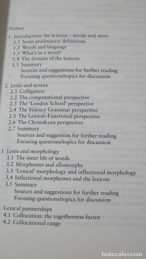 Libros de segunda mano: LANGUAGE AND THE LEXICON. AN INTRODUCTION. SINGLETON - Foto 2
