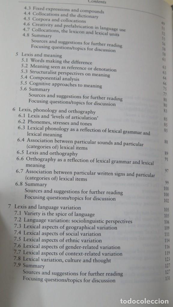 Libros de segunda mano: LANGUAGE AND THE LEXICON. AN INTRODUCTION. SINGLETON - Foto 3