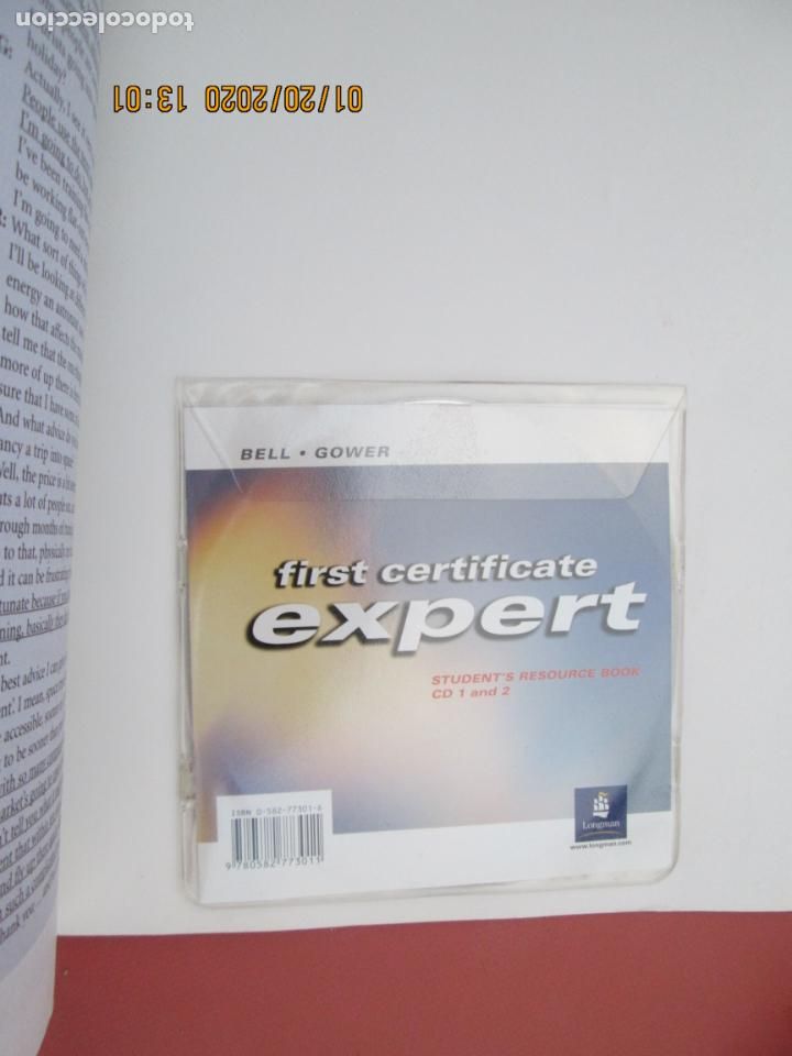Libros de segunda mano: FIRST CERTIFICATE EXPERT - RICHARD MANN/JAN BELL/ROGER GOWER - LIBRO DE EJERCICIOS - CD AUDIO. - Foto 2
