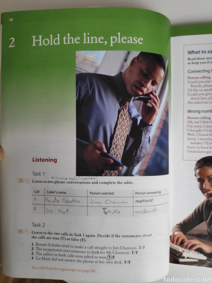 Libros de segunda mano: Libro. Telephoning in English. Libro de formacion - Foto 5