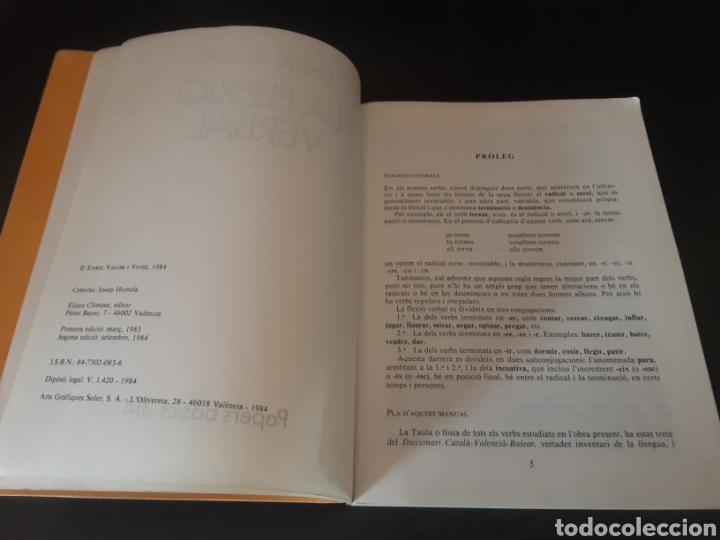 Libros de segunda mano: La flexi&oacute;n verbal. Enric Valor - Foto 5