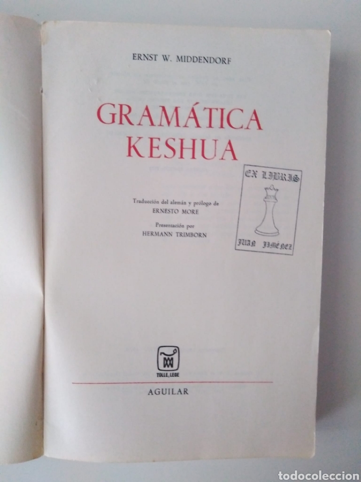 Libros de segunda mano: Gram&aacute;tica keshua / Ernst W. MIDDENDORF - Foto 3