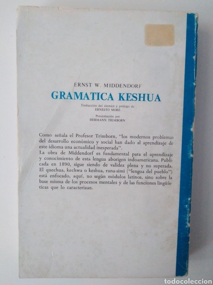 Libros de segunda mano: Gram&aacute;tica keshua / Ernst W. MIDDENDORF - Foto 4