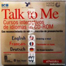 Libros de segunda mano: DVD :TALK TO ME - CURSOS INTERACTIVOS DE IDIOMAS - INGLES -FRANCES - ALEMAN - Nº 7
