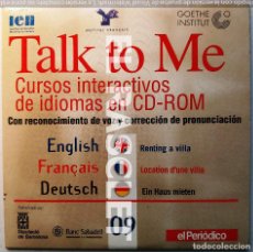 Libros de segunda mano: DVD :TALK TO ME - CURSOS INTERACTIVOS DE IDIOMAS - INGLES -FRANCES - ALEMAN - Nº 9