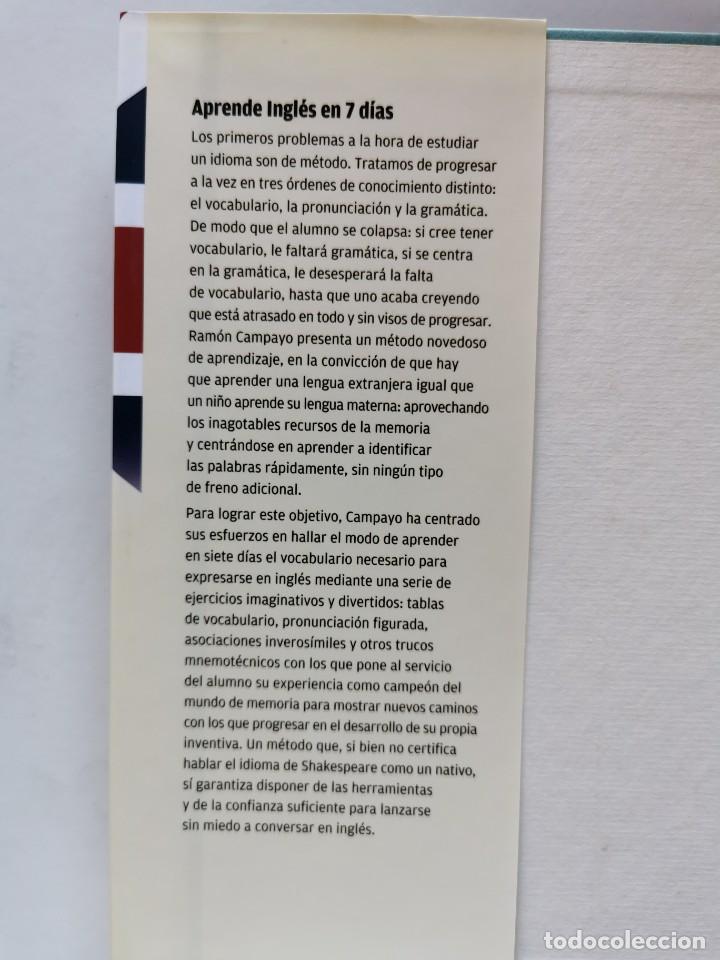 Libros de segunda mano: APRENDE INGL&Eacute;S EN 7 D&Iacute;AS (Ram&oacute;n Campayo) - Foto 2