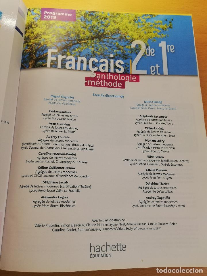 Libros de segunda mano: FRAN&Ccedil;AIS 2DE ET 1RE. ANTHOLOGIE + M&Eacute;THODE - Foto 2