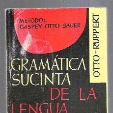 Livres d'occasion: GRAMÁTICA SUCINTA DE LA LENGUA ALEMANA MÉTODO GASPEY OTTO SAUER HERDER GROOS 1988. Lote 345897758