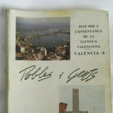 Libros de segunda mano: POBLES I GENTS TEXT PER A L'ENSENYANÇA DE LA LLENGUA VALENCIANA. Lote 350218584