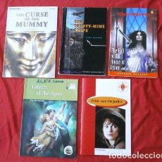 Libros de segunda mano: LOTE 5 LIBROS PARA ESTUDIO DEL IDIOMA INGLES (LECTURA) JANE AUSTEN, RICE, ALLAN POE, BUCHAN, HANNAM