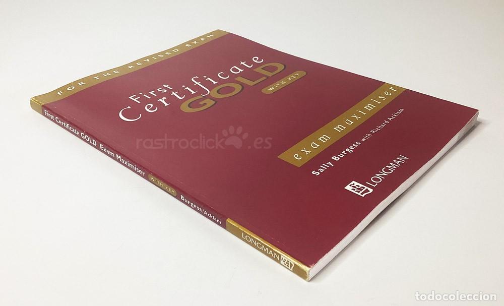 Libros de segunda mano: Libro de ingl&eacute;s First Certificate Gold - exam maximiser &ndash; Logman 1996 - Foto 2