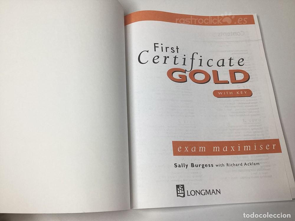 Libros de segunda mano: Libro de ingl&eacute;s First Certificate Gold - exam maximiser &ndash; Logman 1996 - Foto 4