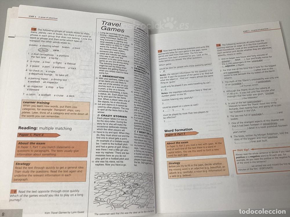 Libros de segunda mano: Libro de ingl&eacute;s First Certificate Gold - exam maximiser &ndash; Logman 1996 - Foto 6