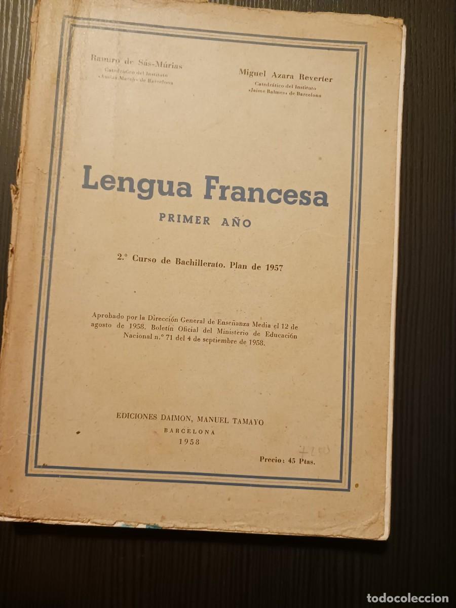 Libros de segunda mano: Lengua francesa. Primer A&ntilde;o. 1958 - Foto 1