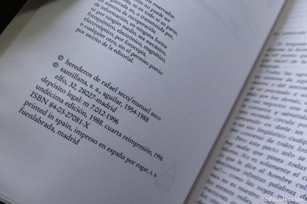 Libros de segunda mano: Manual de gram&aacute;tica espa&ntilde;ola. Manuel Seco - Foto 2