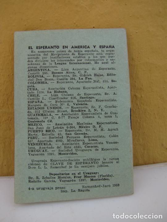 Libros de segunda mano: 72.- Clave de esperanto. Hispana 1.959 - Foto 2