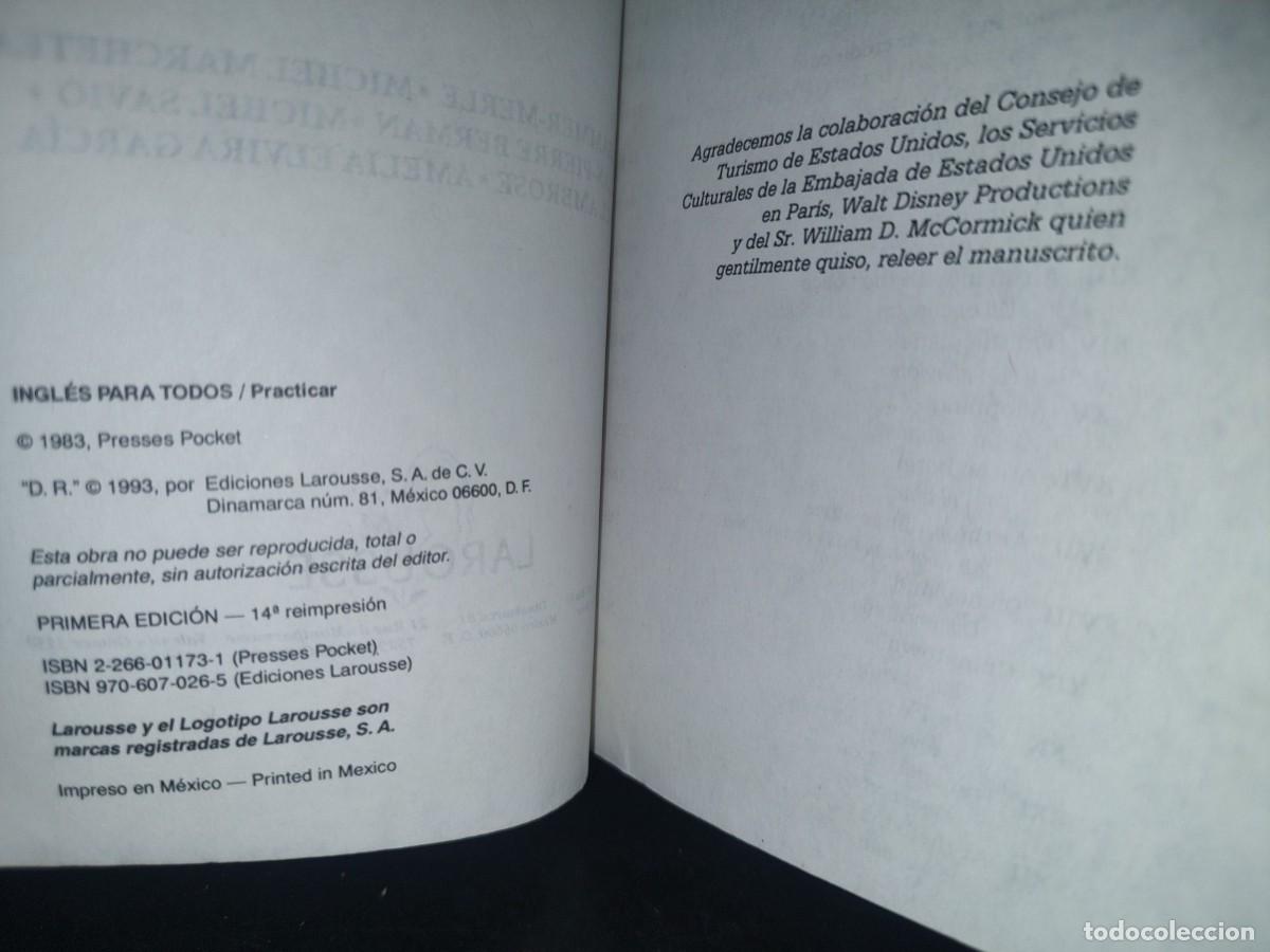 Libros de segunda mano: 73- INGL&Eacute;S PARA TODOS. PRACTICAR - LAROUSSE - Foto 3