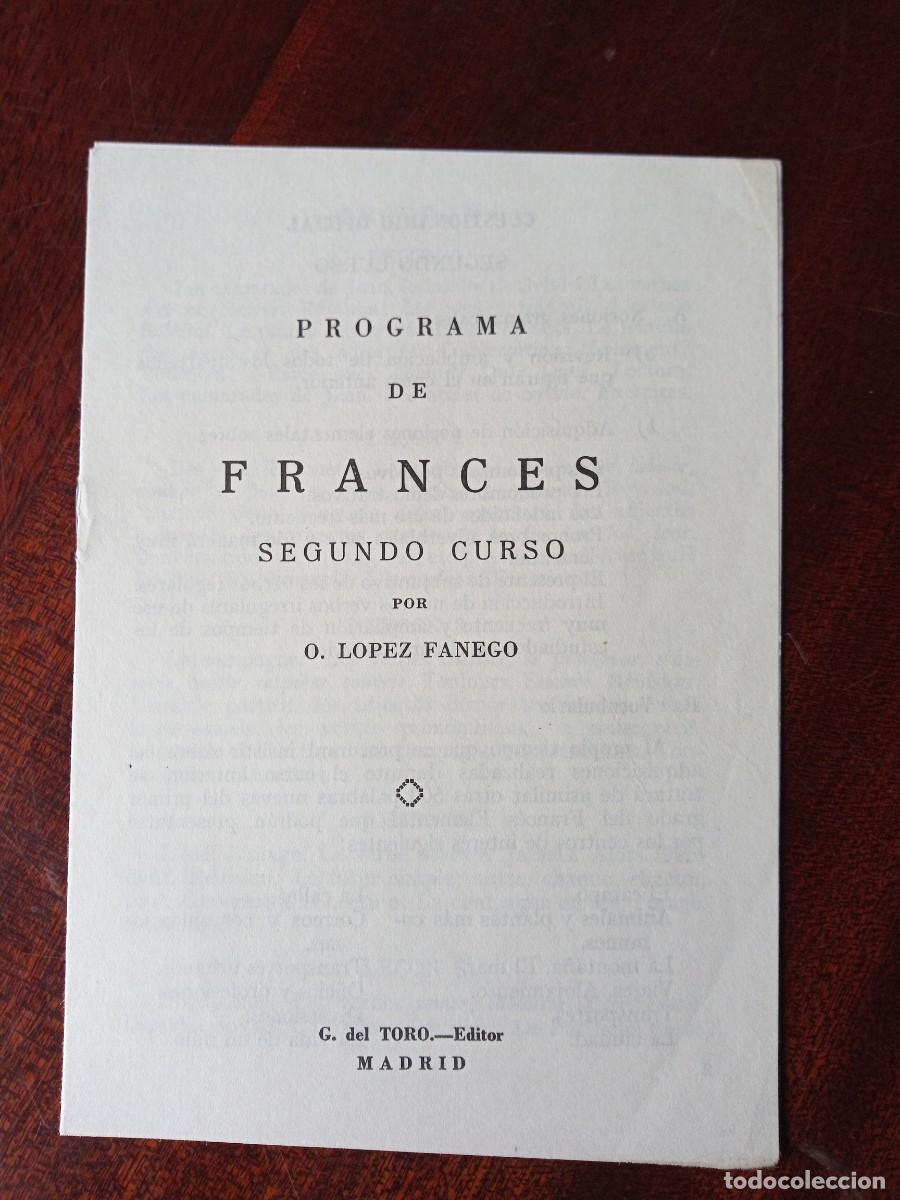 Libros de segunda mano: Franc&eacute;s segundo curso con programa. O. L&oacute;pez Fanego, 1968 - Foto 4