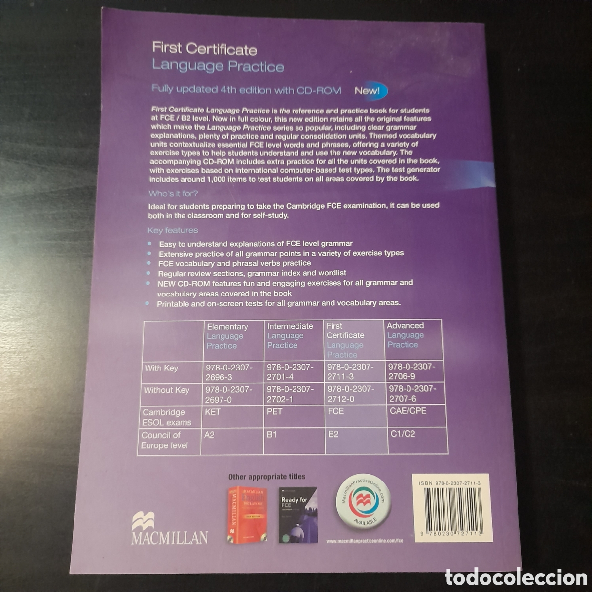 Libros de segunda mano: First Certificate LANGUAGE PRACTICE Pk +Key 4th Ed. Con CD-ROM. - Foto 2
