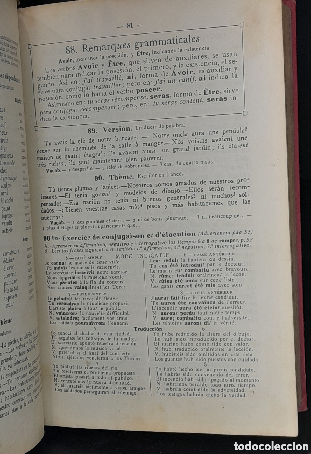 Libros de segunda mano: Antiguo libro de franc&eacute;s. - Foto 3