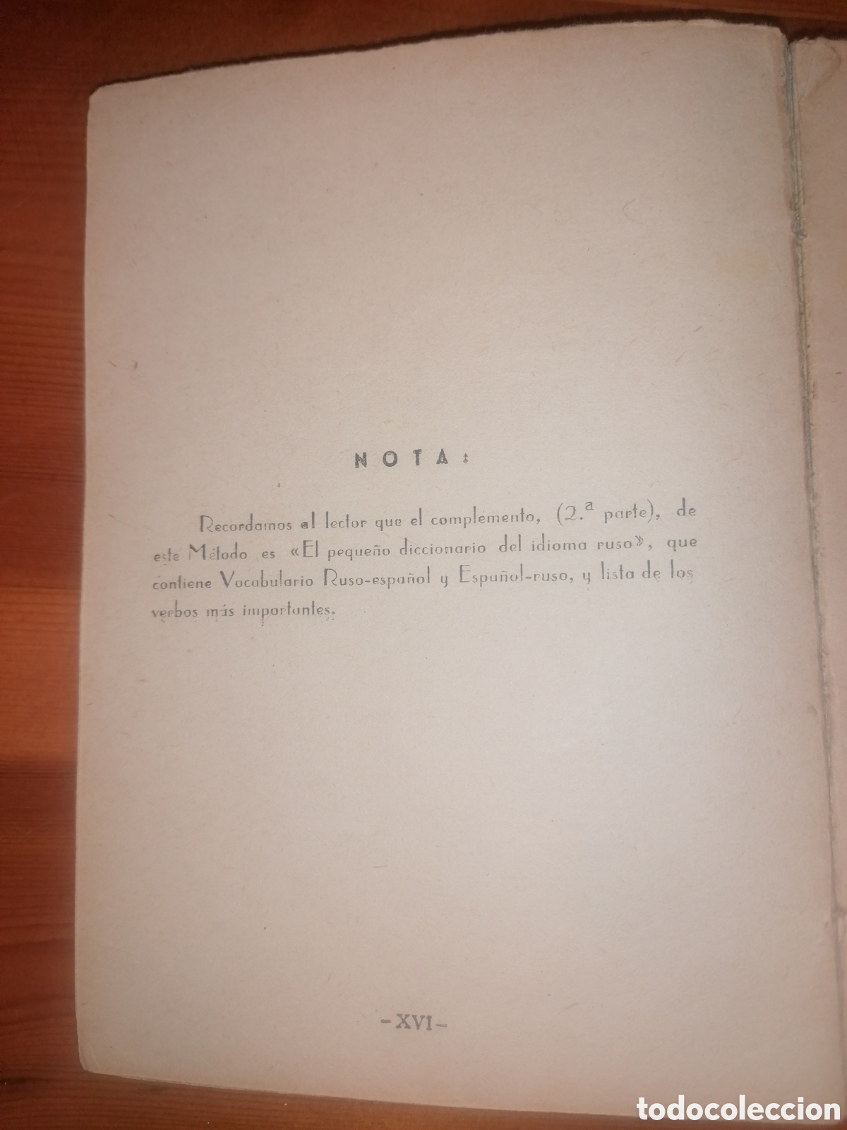 Libros de segunda mano: Libro M&eacute;todo Espa&ntilde;ol-Ruso 1950 - Foto 3