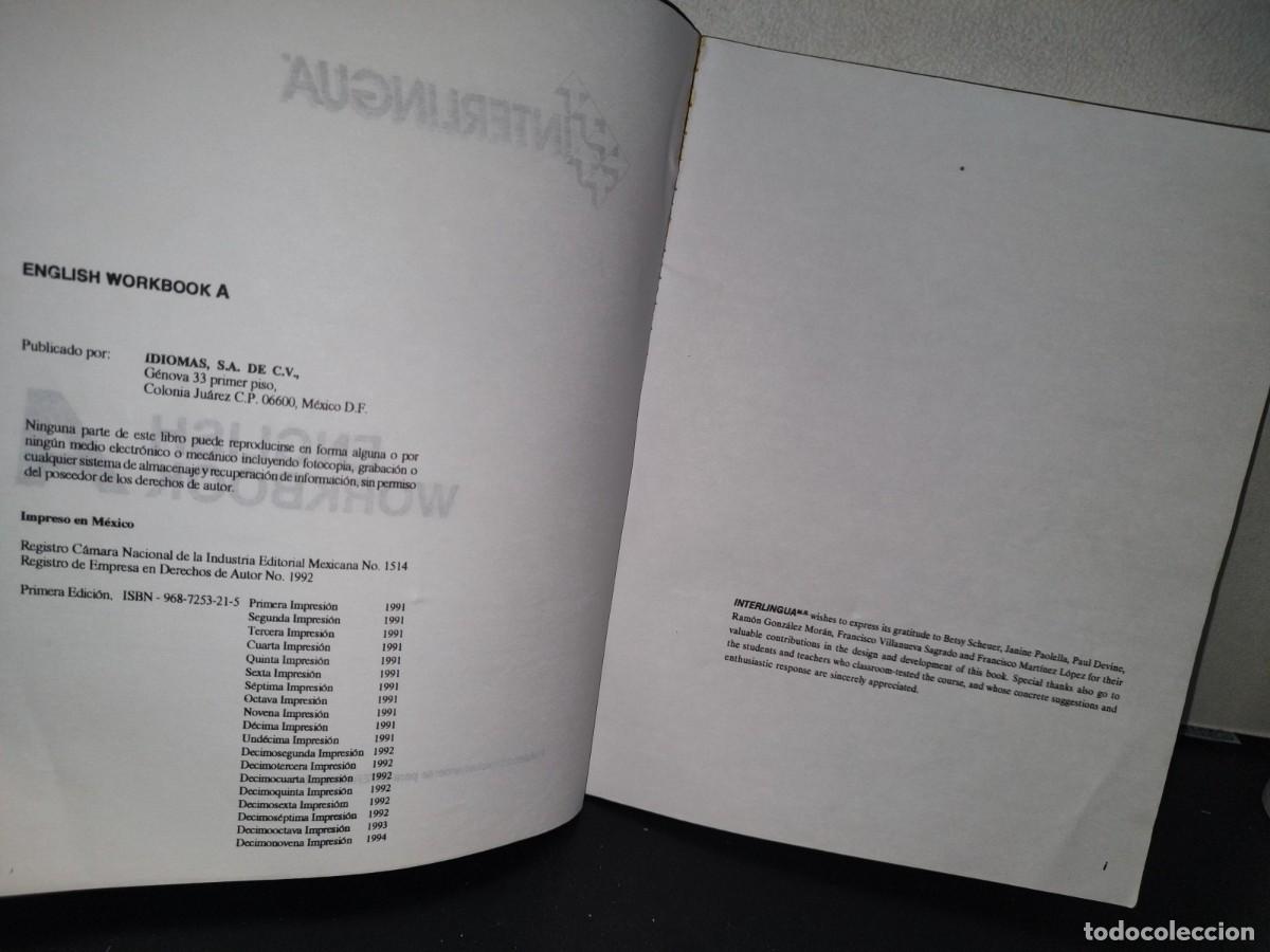 Libros de segunda mano: 98- ENGLISH WORKBOOK A - INTERLINGUA - Foto 4