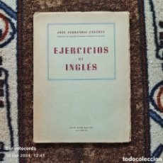 Libros de segunda mano: EJERCICIOS DE INGLES (JOSÉ FERNÁNDEZ CASARES) (ALICANTE)