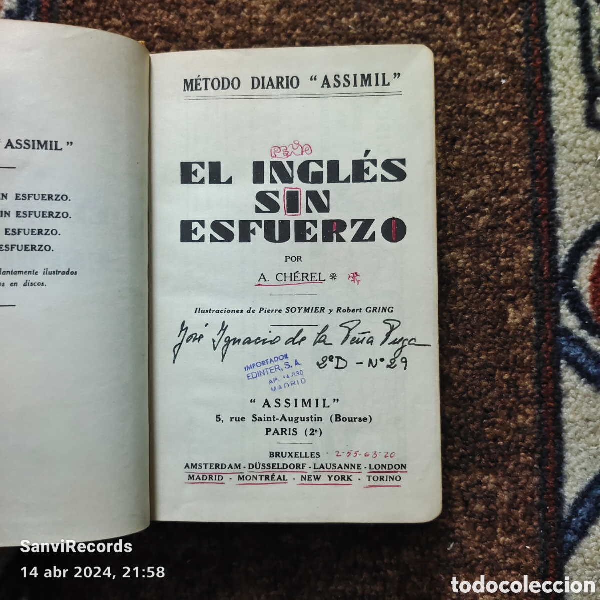 Libros de segunda mano: EL INGL&Eacute;S SIN ESFUERZO (A. CHEREL) (ASSIMIL) - Foto 2