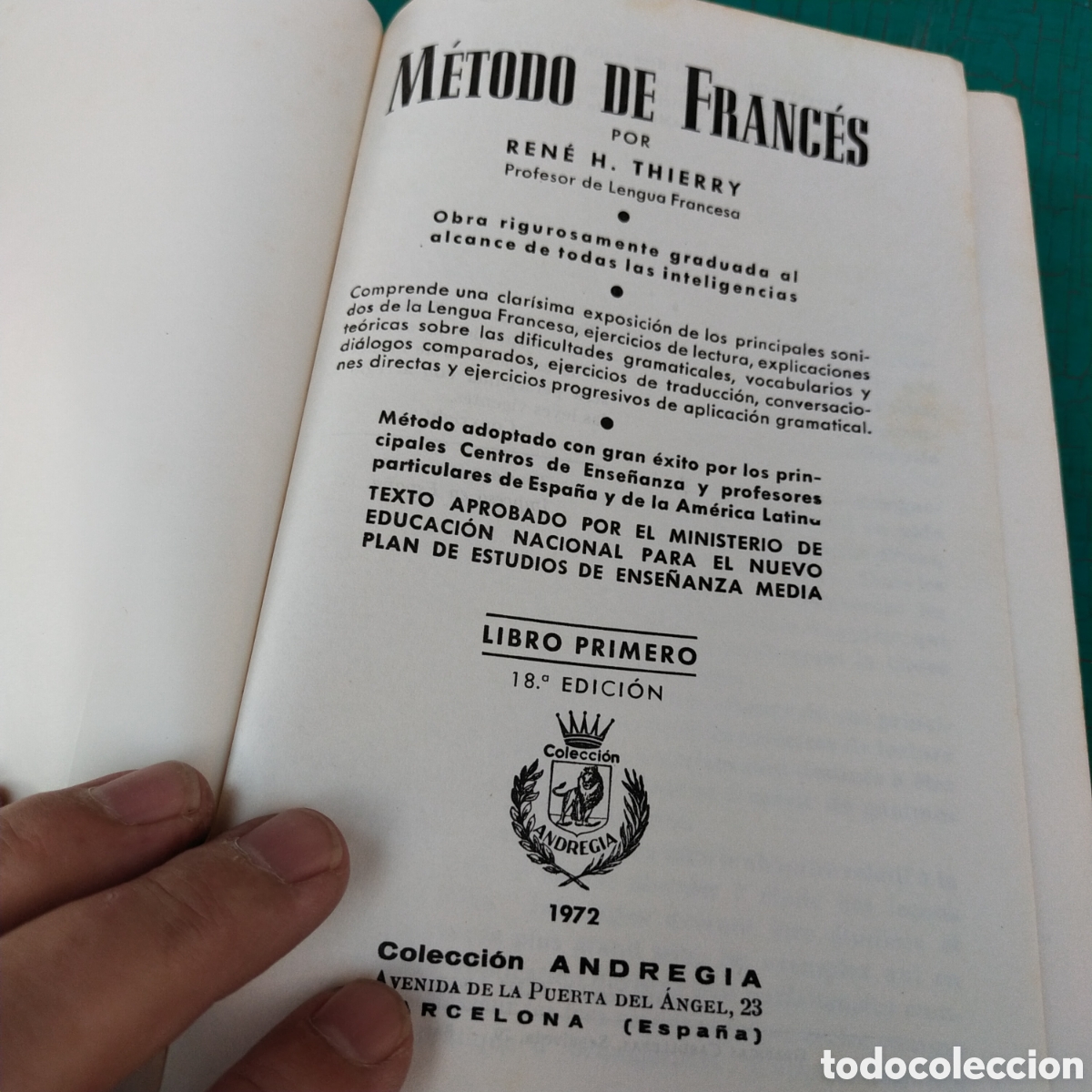 Libros de segunda mano: M&eacute;todo de franc&eacute;s Ren&eacute; thierry. Libro primero - Foto 4