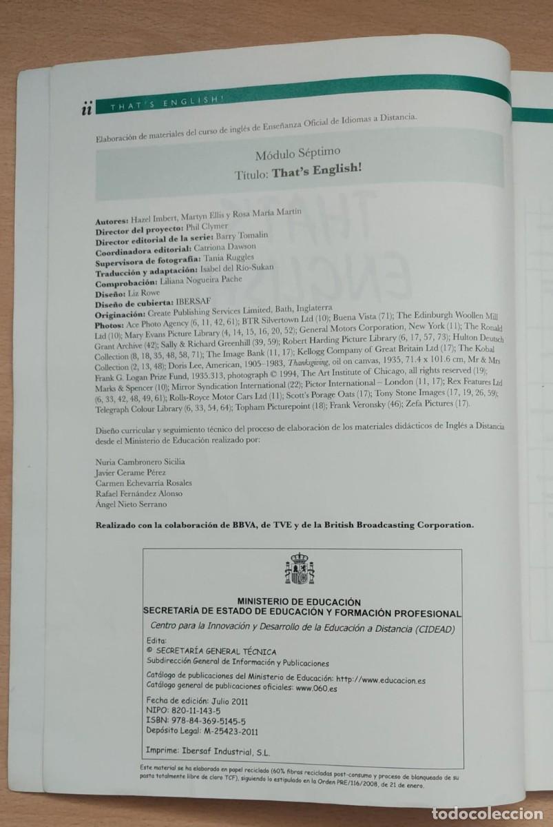 Libros de segunda mano: THATS ENGLISH!. - Foto 19