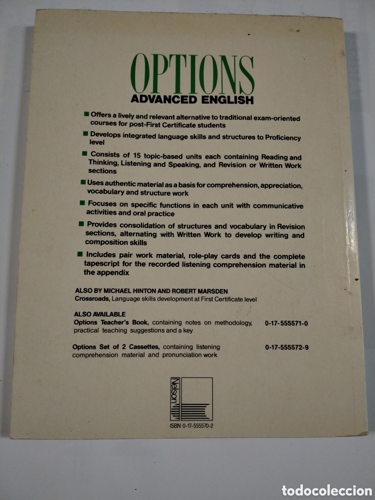 Libros de segunda mano: OPTIONS ADVANCED ENGLISH - Foto 2