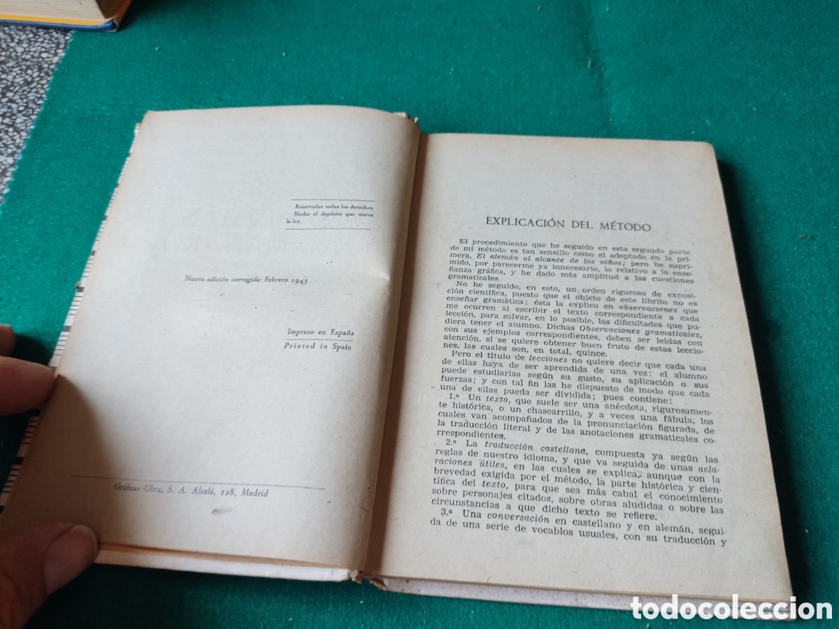 Libros de segunda mano: Libro El alem&aacute;n sin maestro 1943 libro de escuela para aprender ingl&eacute;s - Foto 3